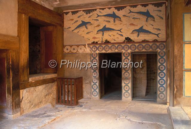 crete 21.JPG - Fresque aux dauphinsMosaïques du Palais de Cnossos Crète